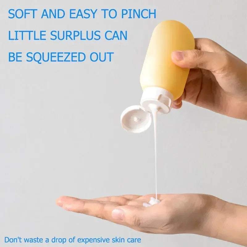 Silicone Travel Bottle Set – Refillable Leakproof Liquid Containers for Toiletries