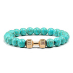 Volcanic Stone Dumbbell Bracelet – Matte Lava Bead Jewelry for Fitness Enthusiasts