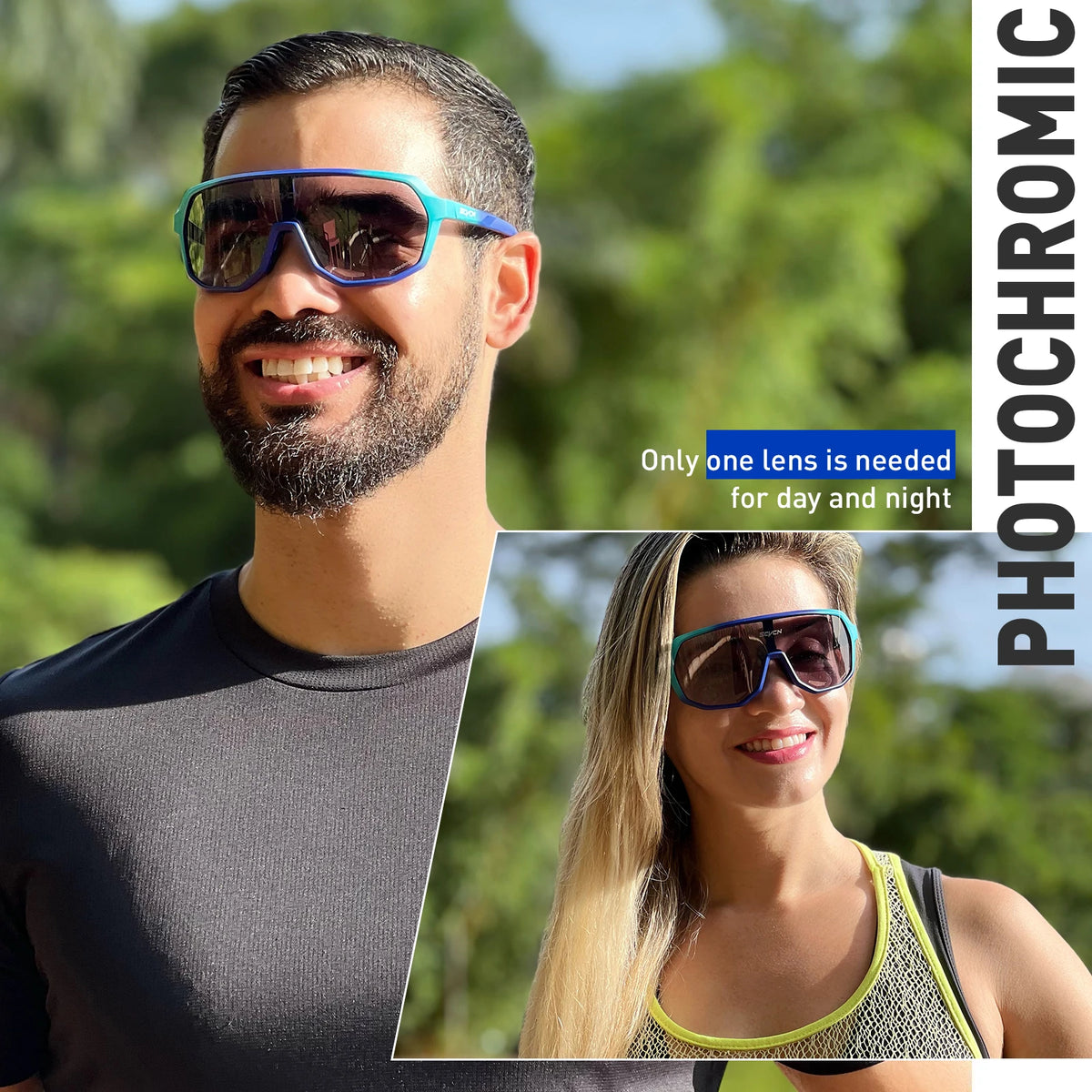 Photochromic Cycling Sunglasses – UV400 Protective Eyewear for MTB Sports