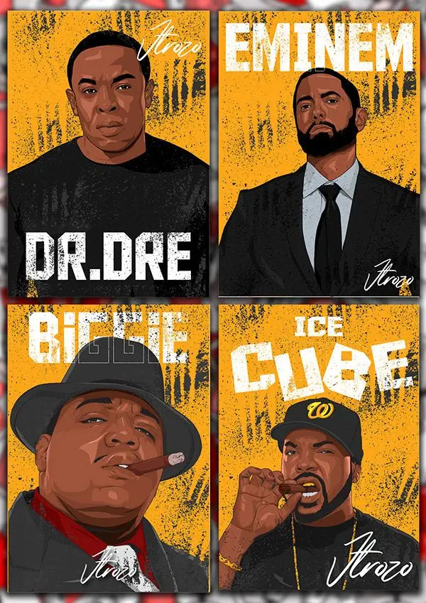 Hip Hop Canvas Wall Art – Notorious BIG and Tupac Poster for Home Decor