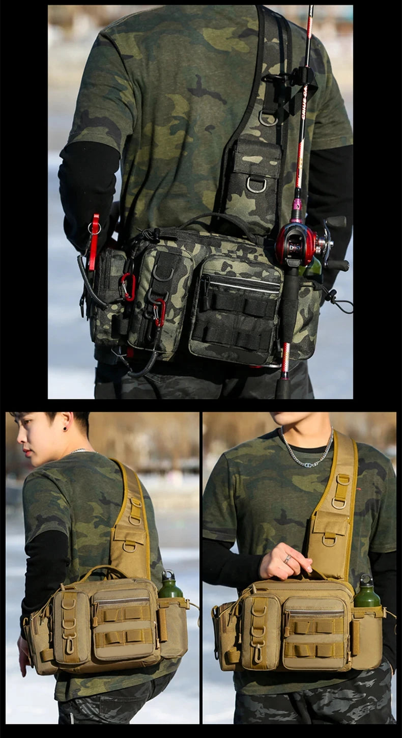 Fishing Tackle Backpack – Gear Storage Bag with Rod Holder for Fly Fishing