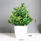 Artificial Potted Bonsai Tree – Realistic Green Plant for Home Office Decor
