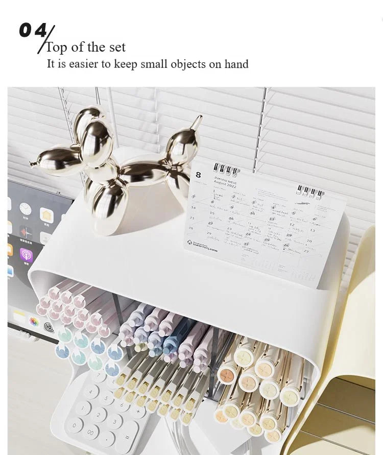 Slanted Desk Organizer – Large Capacity Stationery Holder for Office Storage