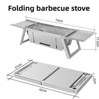 Portable Charcoal Barbecue Grill – Folding Stainless Steel Stove for Outdoor BBQ