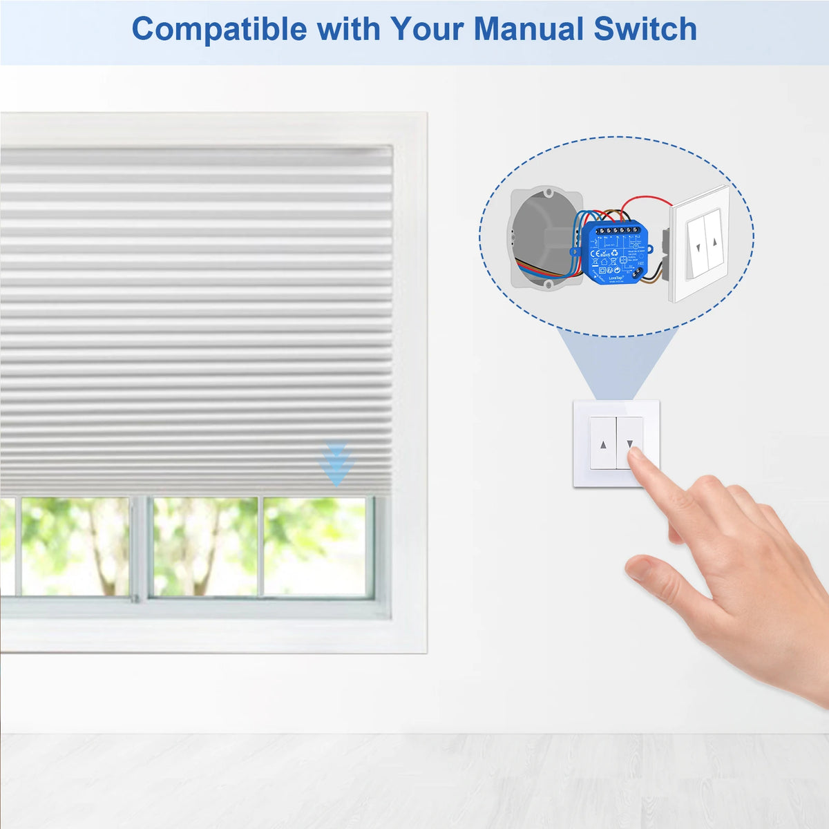 Smart Roller Shutter Switch – Voice Control for Automated Home Blinds