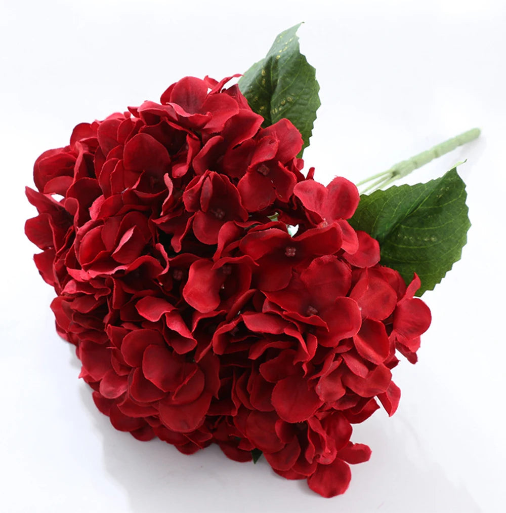 Silk Hydrangea Bouquet – 58cm Artificial Flowers for Wedding Home Decor