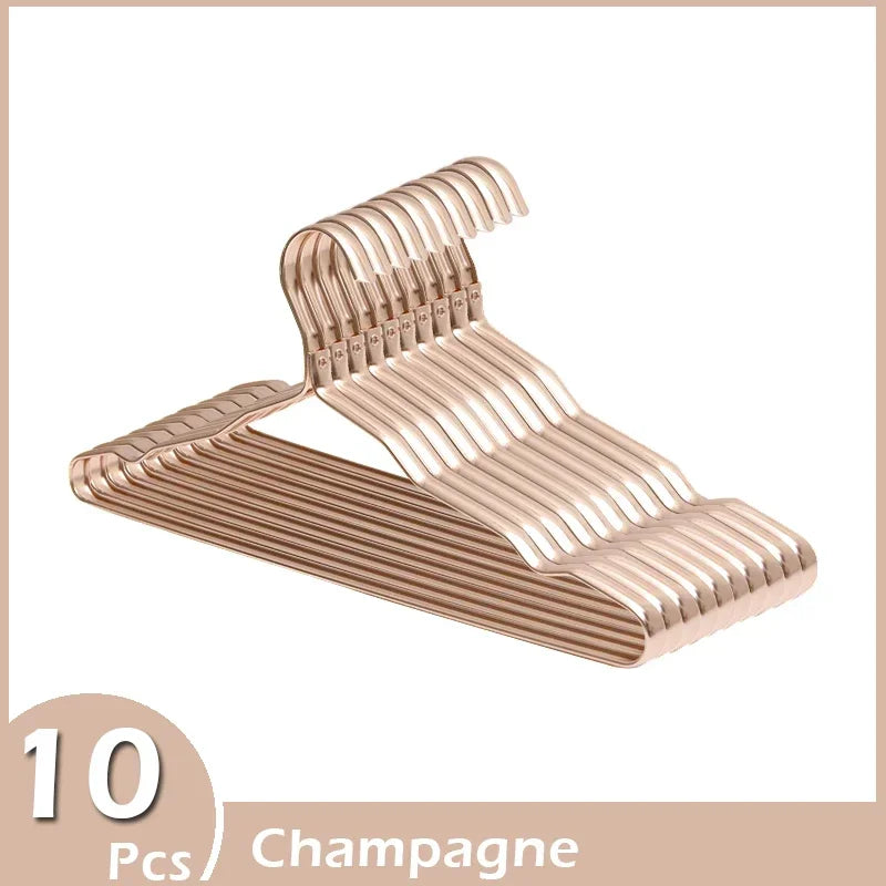 Aluminum Clothes Hangers – Anti-slip Metal Rack for Wardrobe Organization