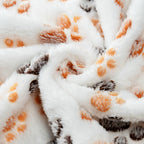 Plush Fleece Pet Blanket – Warm Footprint Mat for Small to Large Dogs and Cats