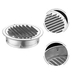 Stainless Steel Round Vent Grille – 70-300mm External Wall Duct for Ventilation