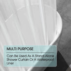 Clear PEVA Shower Curtain – Waterproof Mildew-Resistant Liner for Bathroom