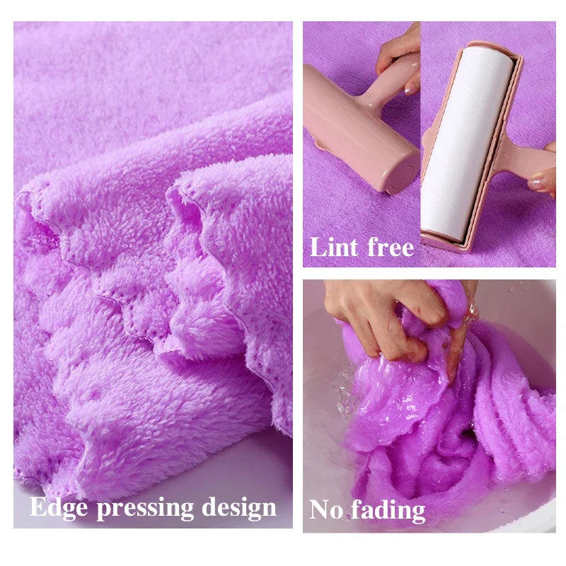 Coral Velvet Bath Towels – Super Soft Absorbent Fabric for Hotel and Spa Use