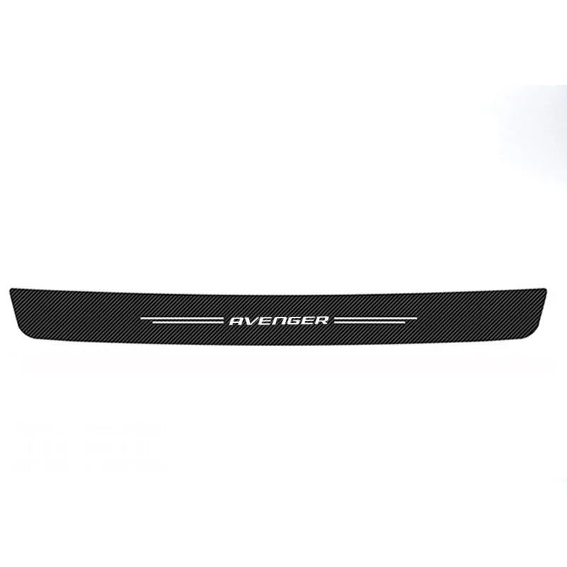 Carbon Fiber Door Sill Scuff Plates – Anti-Scratch Decal for Dodge Avenger