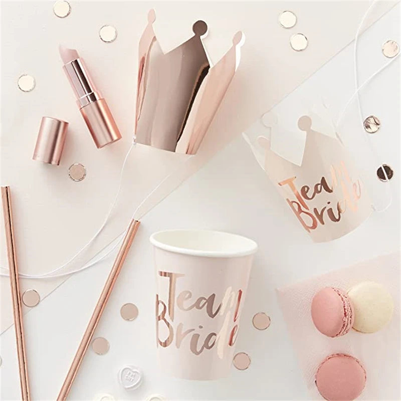 Team Bride Party Kit – Cups and Straws for Bachelorette Photo Props