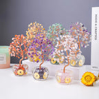 Natural Crystal Tree of Life Ornament – Crushed Stone Decor for Home Office