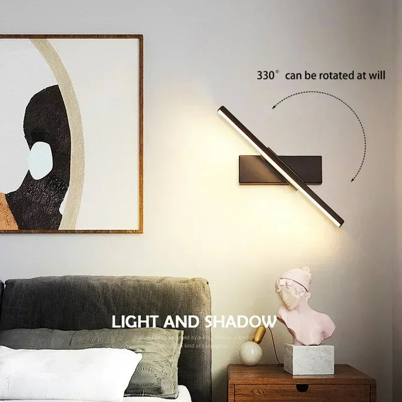 Rotatable LED Wall Sconce – Adjustable Mirror Lighting for Bathroom and Bedroom