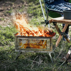 Portable Wood Burning Camping Stove – Foldable Secondary Combustion Chimney