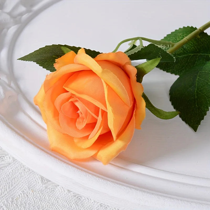 Realistic Artificial Rose Bouquet – Silk Floral Arrangements for Home Decor