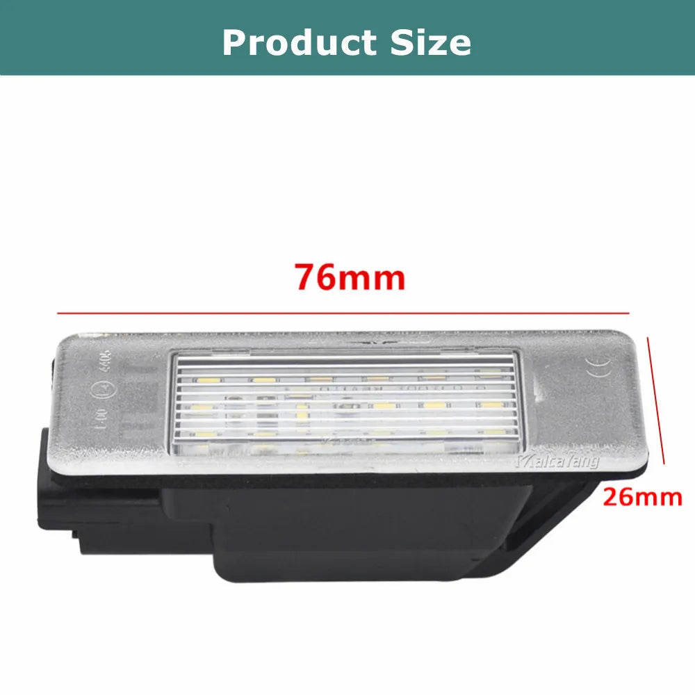 LED License Plate Lights – Bright Number Tag Lamps for Peugeot Vehicles