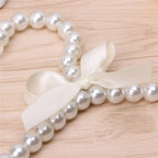 Pearl Beaded Bow Clothes Hangers – Decorative Kids Dress Storage Organizer