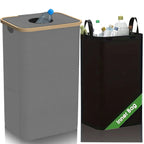 100L Kitchen Recycling Bin – Removable Tote Bags for Waste Sorting