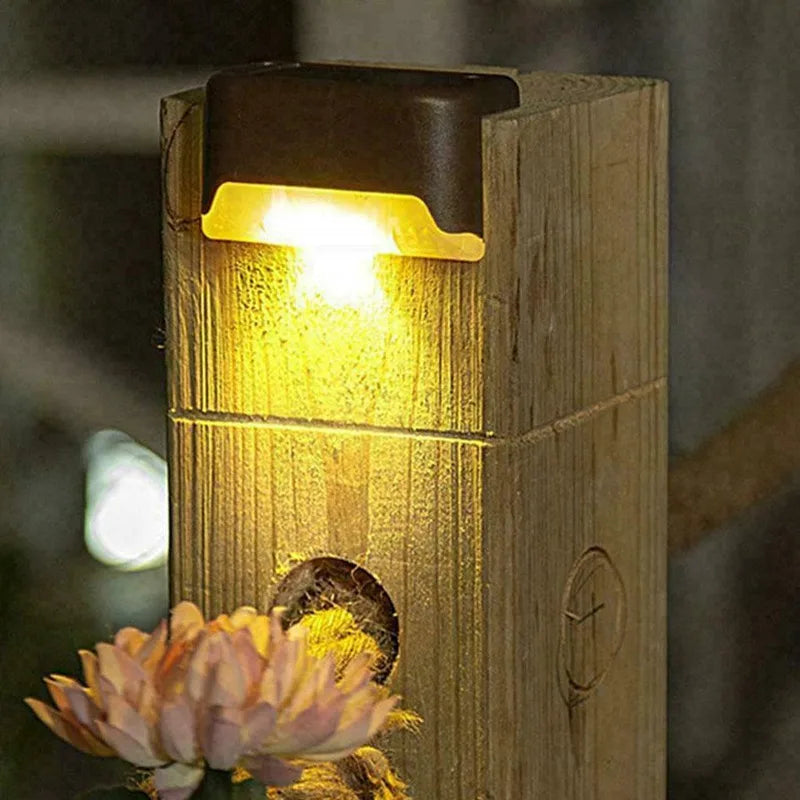 Warm White Solar LED Step Light – Waterproof Outdoor Lamp for Garden Patio