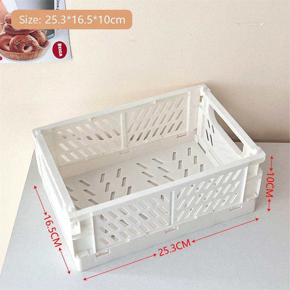 Foldable Storage Crate – Collapsible Organizer for Toys and Desk Supplies