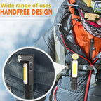 Rechargeable LED Work Light – Magnetic COB Flashlight for Outdoor Repairs