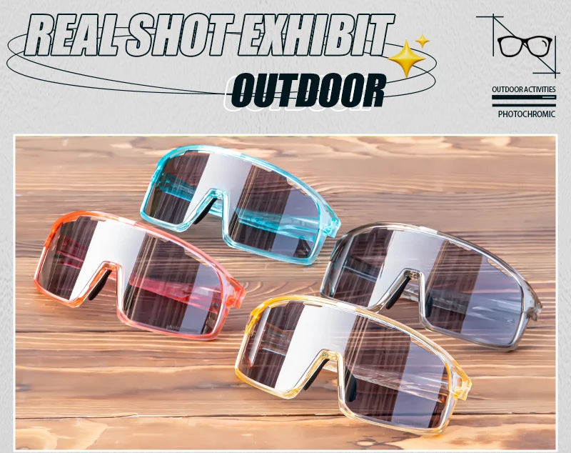 Photochromic Cycling Sunglasses – UV400 Protective Eyewear for MTB Sports