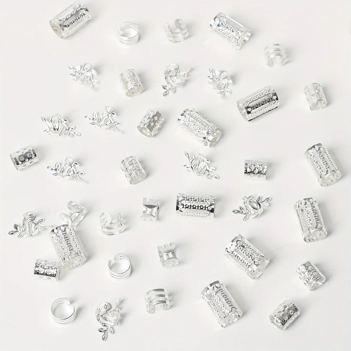 Hollow Out Hair Rings – Metal Jewelry Charms for Braids and Locs