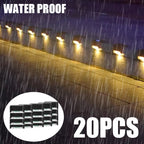 Warm White Solar LED Step Light – Waterproof Outdoor Lamp for Garden Patio