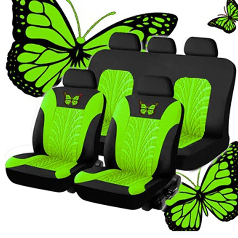 Butterfly Embroidered Car Seat Covers – Universal Auto Interior Accessories