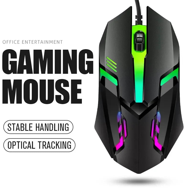 Wired LED Gaming Mouse – Ergonomic Backlit Optical Mouse for PC Desktop Laptop