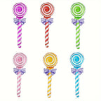 Candy Bow Lollipop Foil Balloons – Festive Decor for Birthday Parties