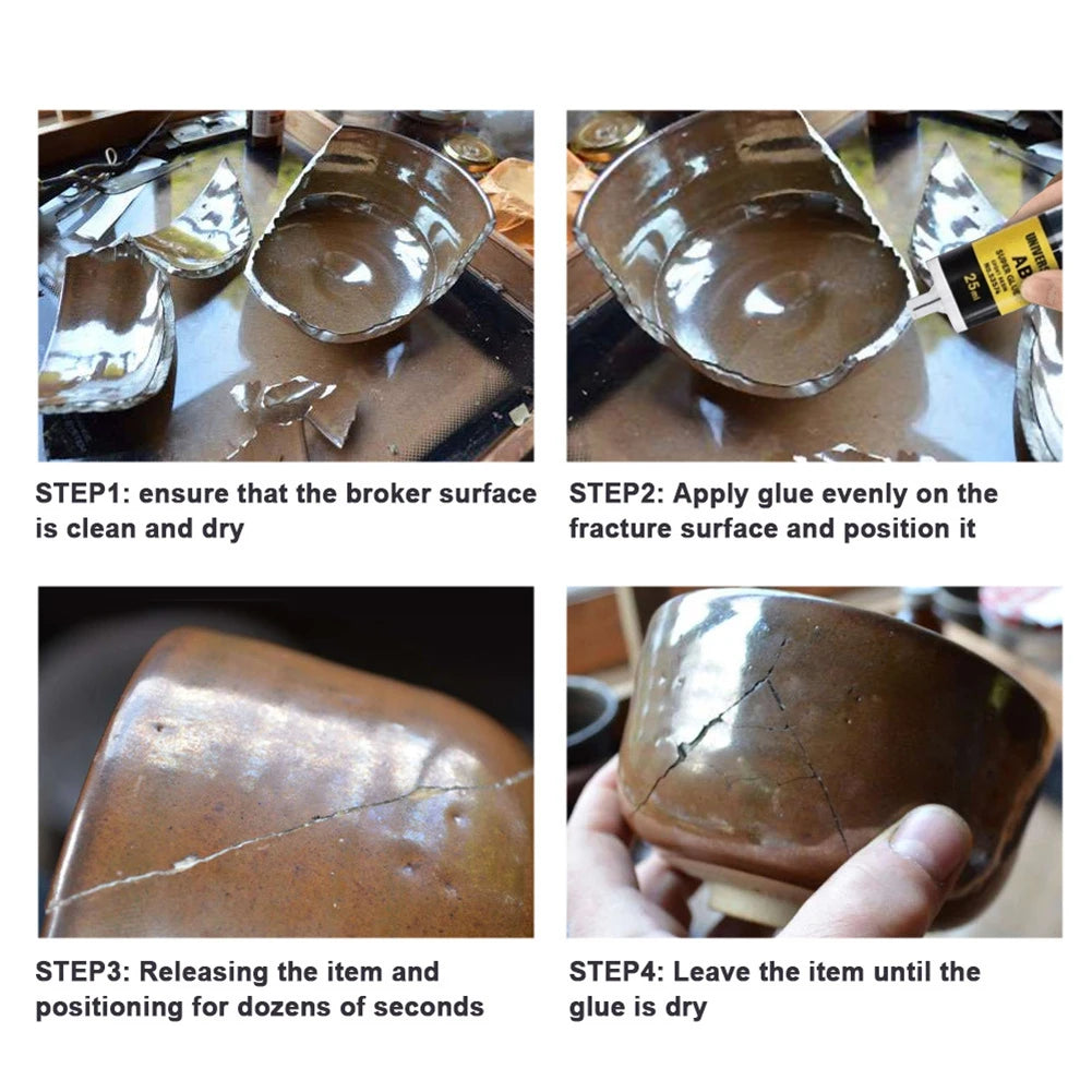 Epoxy Resin AB Glue – Waterproof Fast Setting Adhesive for Wood Metal Repair