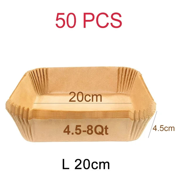 Disposable Air Fryer Parchment Liners – 9 Inch Nonstick Paper for Baking