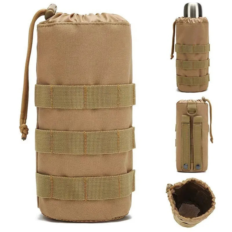 Tactical Hydration Carrier – Adjustable Nylon Water Bottle Pouch for Hiking