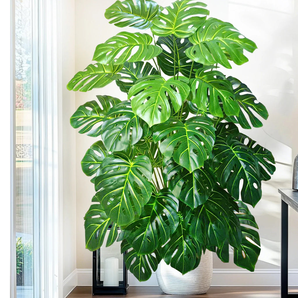 Artificial Tropical Leaf Plant – 60-103cm Potted Faux Greenery for Home Decor