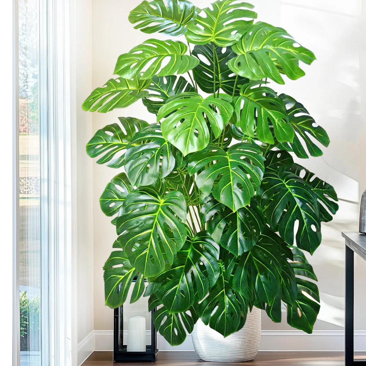 Artificial Tropical Leaf Plant – 60-103cm Potted Faux Greenery for Home Decor