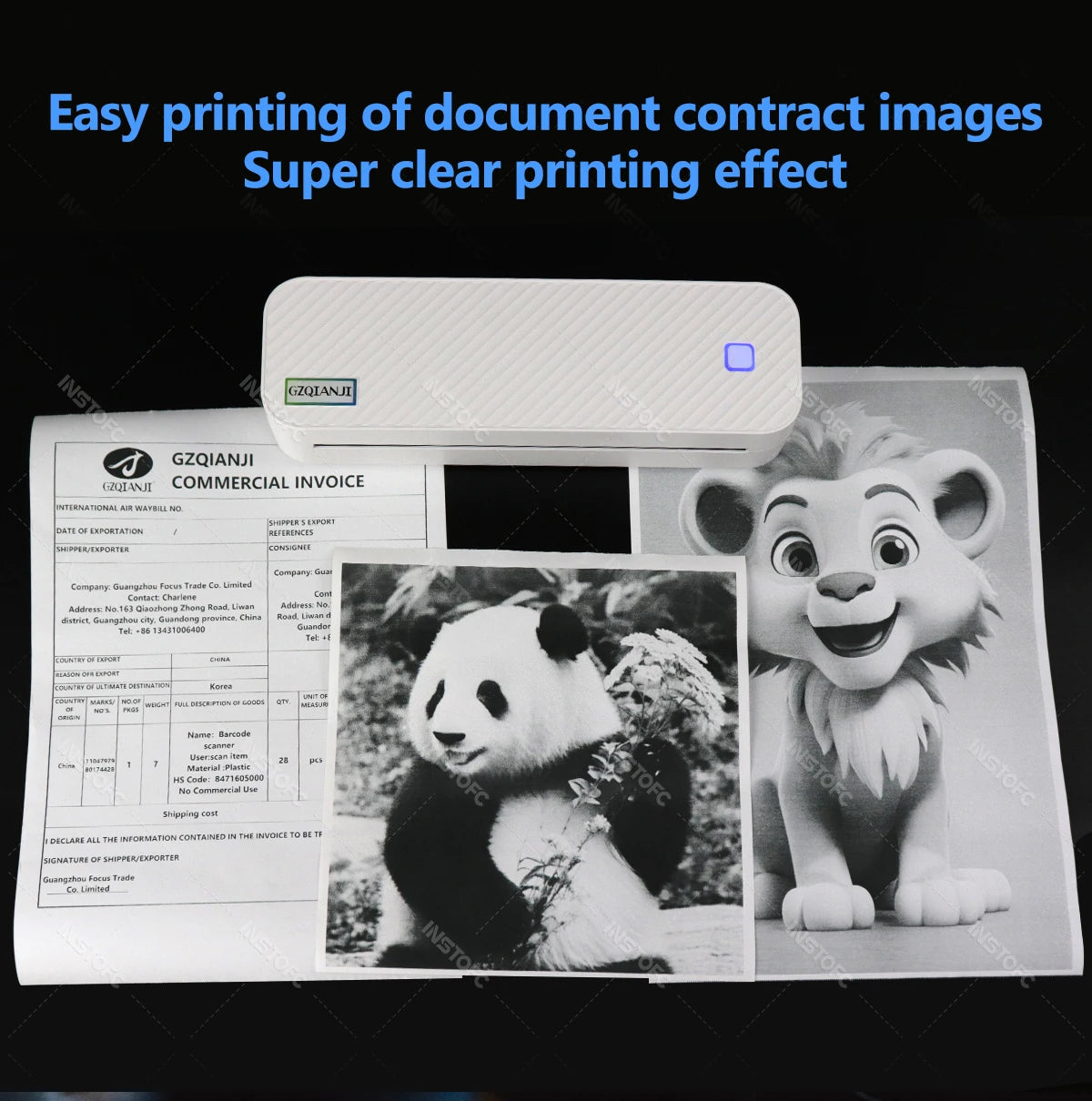 Portable A4 Thermal Printer – Bluetooth Photo and Document Maker for Office