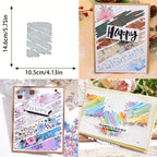 Square Pattern Metal Cutting Die – Embossing Template for Scrapbooking