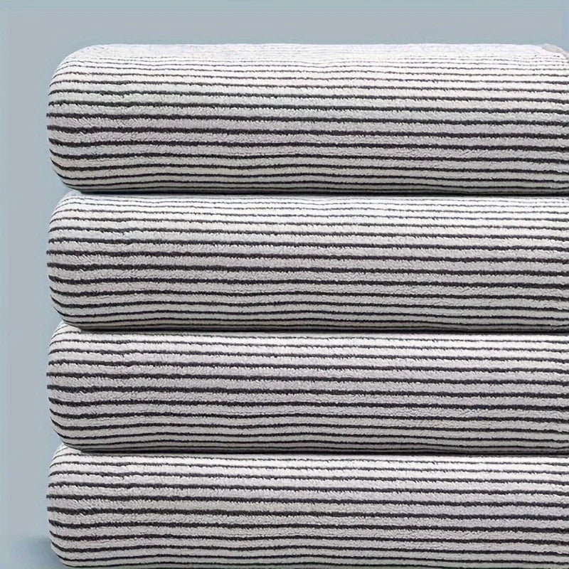 Striped Bamboo Hand Towel – Absorbent Soft Bathing Cloth for Home Bathroom 35x75cm