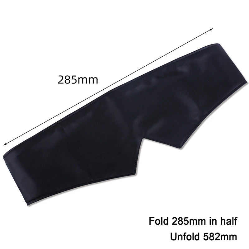 Black Fabric Eye Mask – Adjustable Blindfold for Anime Cosplay Costume