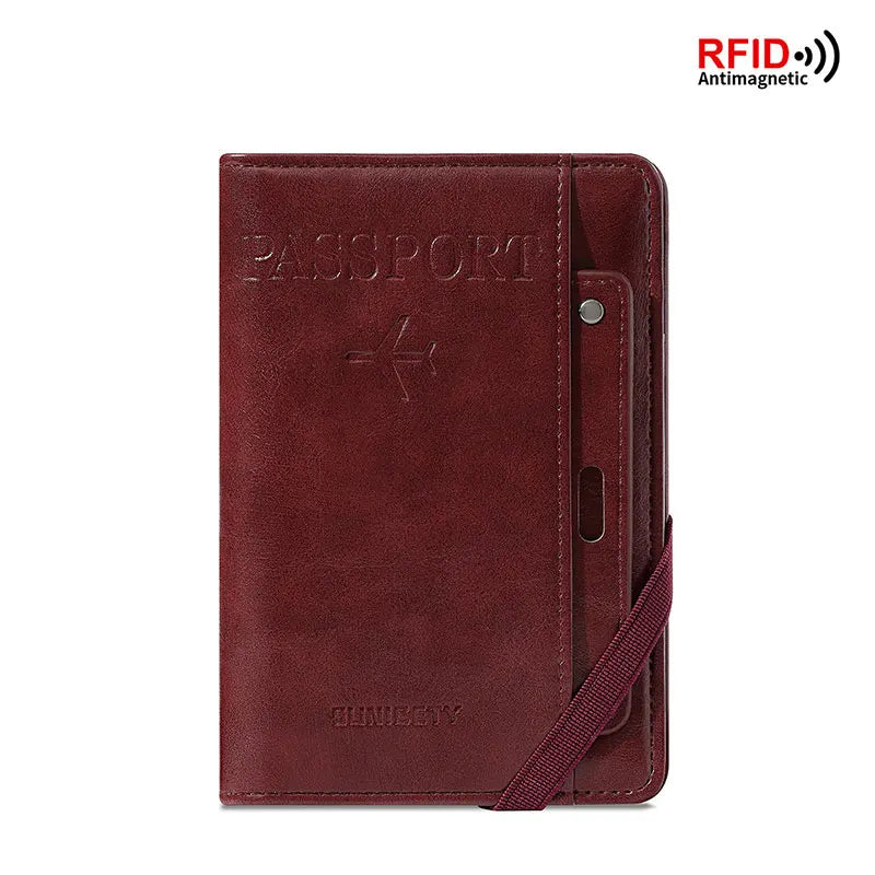 RFID Passport Holder Wallet – Anti-Theft Travel Organizer for Men and Women