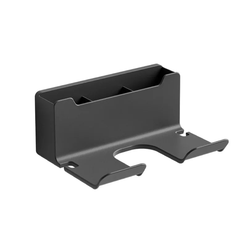 Bathroom Wall Organizer – Hair Dryer Holder with Storage Baskets for Vanity