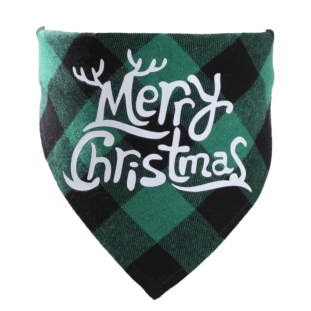 Cotton Triangle Pet Bandana – Adjustable Scarf Collar for Dogs and Cats
