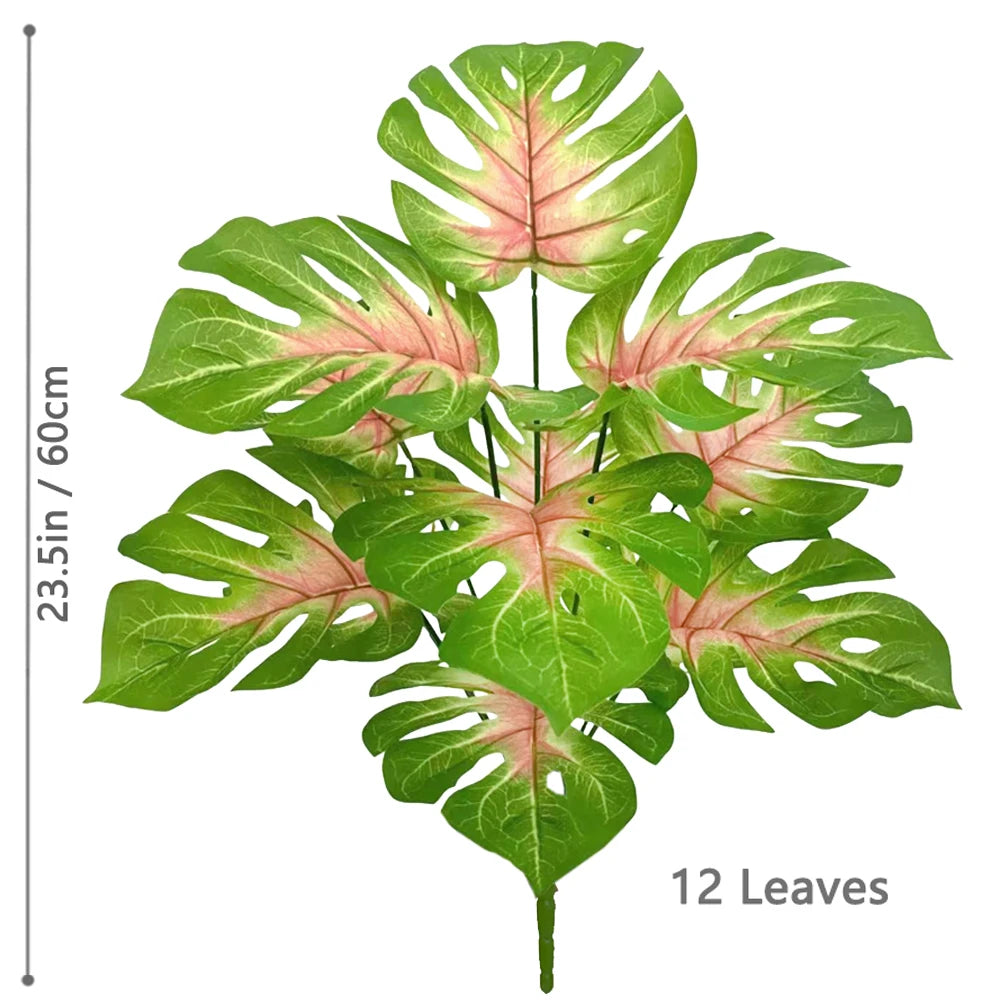 Artificial Monstera Plant – 104cm Plastic Palm Tree for Home Office Decor