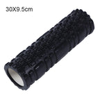 33cm Foam Yoga Massage Roller – Textured Grid Muscle Recovery for Gym Training