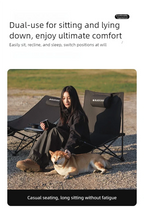 Foldable Camping Chair – Ergonomic Recliner with Pillow for Outdoor Leisure