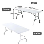 Fitted Rectangular Tablecloth – Washable Fabric for Outdoor Parties and Camping