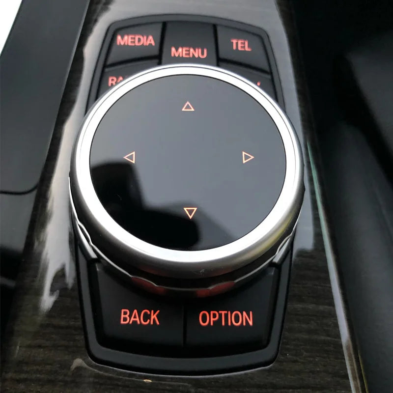 IDrive Multimedia Button Decals – Adhesive Interior Trim for BMW Models